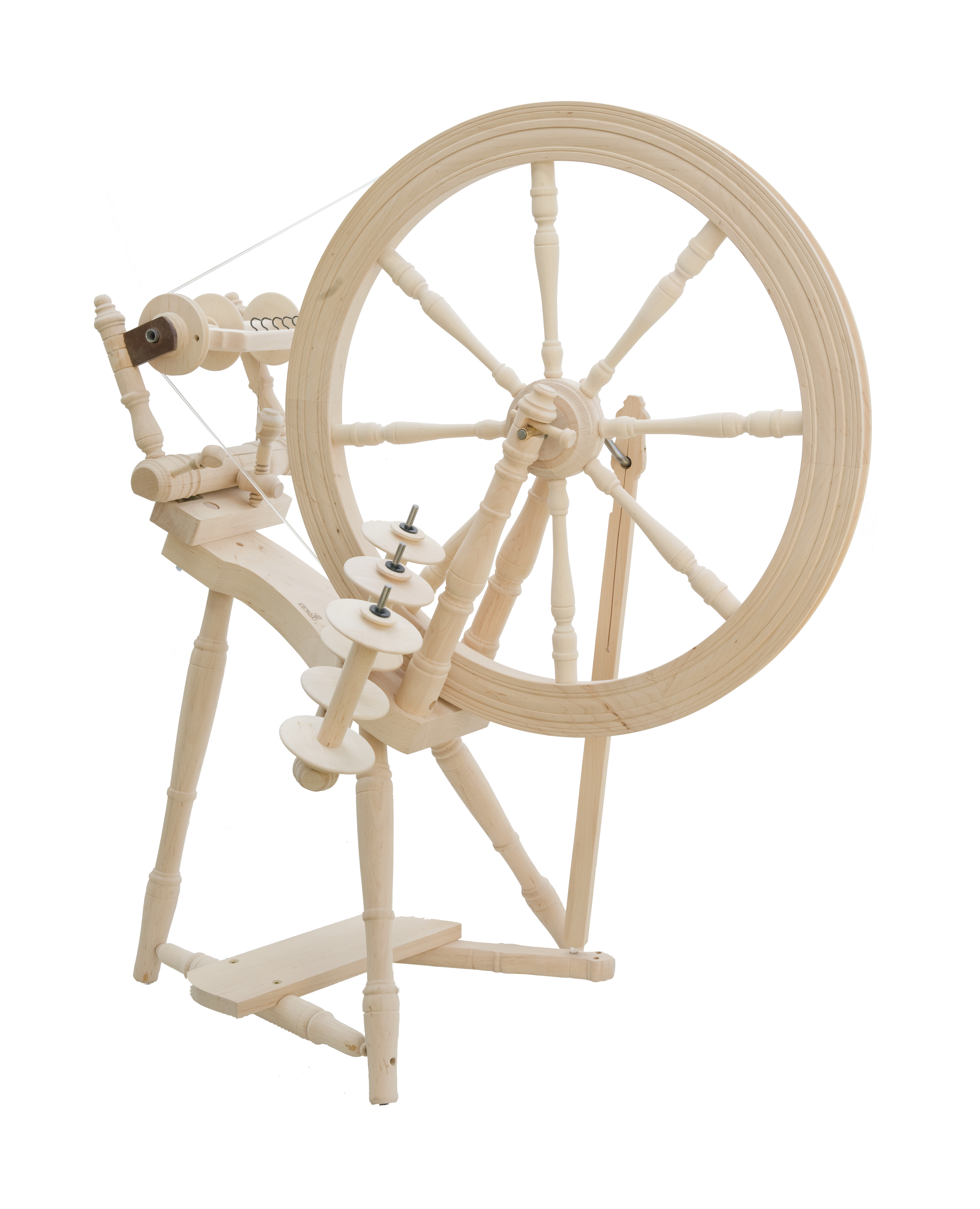 Kromski_Interlude-Spinning-Wheel-Unfinished Kromski Interlude naturbelassen