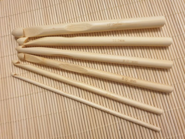 Häkelhaken Set aus Bambus